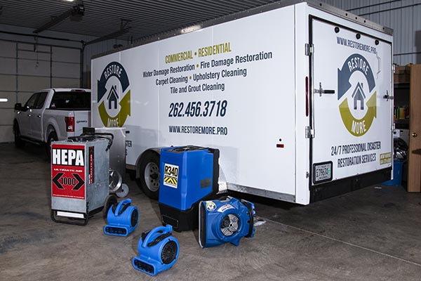RestoreMore Inc truck with equipment