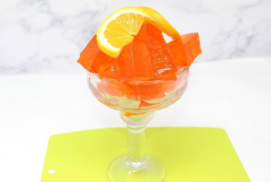 Orange Gelatin Cubes