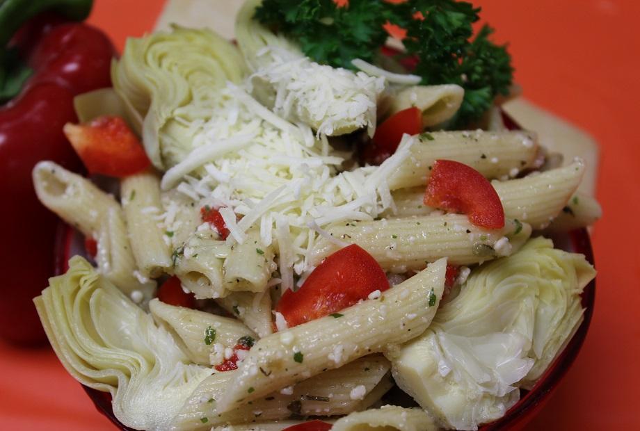 Grilled Artichoke Penne Pasta